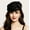 Black, variant on Vintage Pillbox Fascinator Hat with Fabric Flower & Rhinestone Embellishments for Wedding Church Formal Occasion Headwear