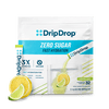 DripDrop Zero Electrolyte Powder Drink Mix for Dehydration Relief Fast, Lemon Lime, 32pk