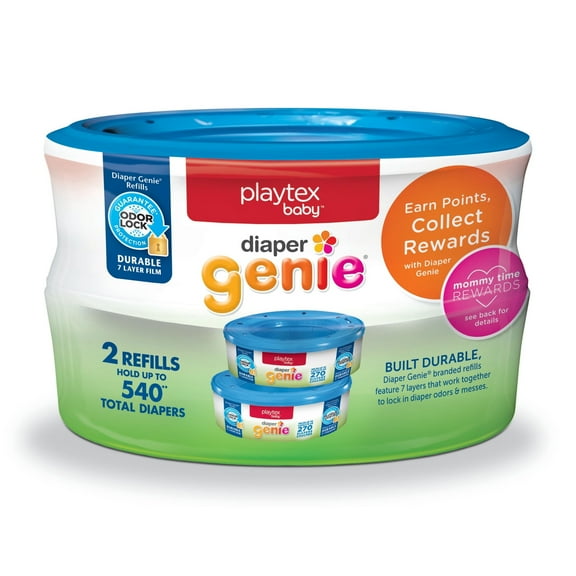 Playtex Baby Diaper Genie Diaper Disposal Pail System Refills 270 Count - 2 Pack