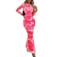 thumbnail image 1 of Vestido PRETTYGARDEN Maxi Estampado Floral Manga Larga Rosa Talla L, 1 of 8
