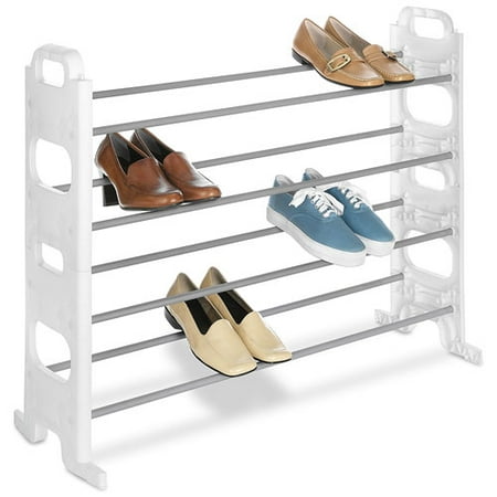 Whitmor 20-Pair Shoe Stand, White