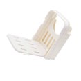 thumbnail image 1 of 1 cortadora de pan plegable para tostadas, cortadora de bagels, cortadora de pan de plástico para sándwich, cortadora de rebanadas de pan para el hogar (blanco), 1 of 4
