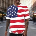 thumbnail image 2 of Awdenio Mens T-shirts American Flag Printed Patriotic T-Shirt 4th of July Graphic Tees Shirts USA Flag Star Stripe Tops, 2 of 6