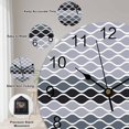 thumbnail image 5 of Wall Clock Moroccan Ombre Grey Clocks PVC Silent Non-Ticking Battery Operated Decorative Abstract Wave Lines Round Clock for Home Living Room Kitchen Bedroom Office School Wall Decor 10 Inch, 5 of 9
