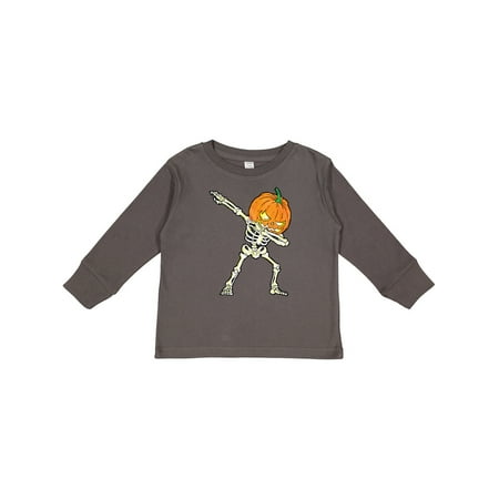 

Inktastic Halloween Dabbing Great Pumpkin Skeleton Gift Toddler Boy or Toddler Girl Long Sleeve T-Shirt