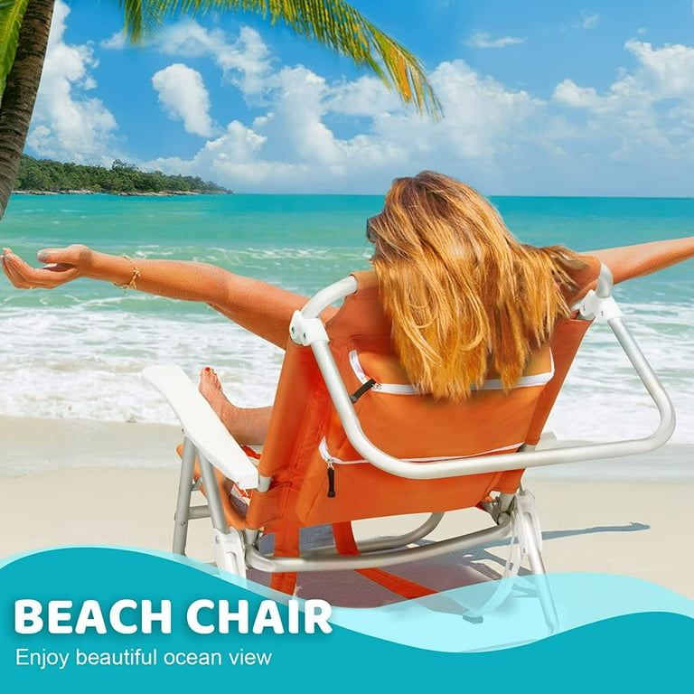 LEMBERI Backpack Beach Chairs for Adults 1 2 Pack Folding Heavy