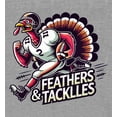 thumbnail image 4 of Thanksgiving Feathers & Tackles Turkey Football Player Adult Heather Gray Jogger Pants-Medium, 4 of 4