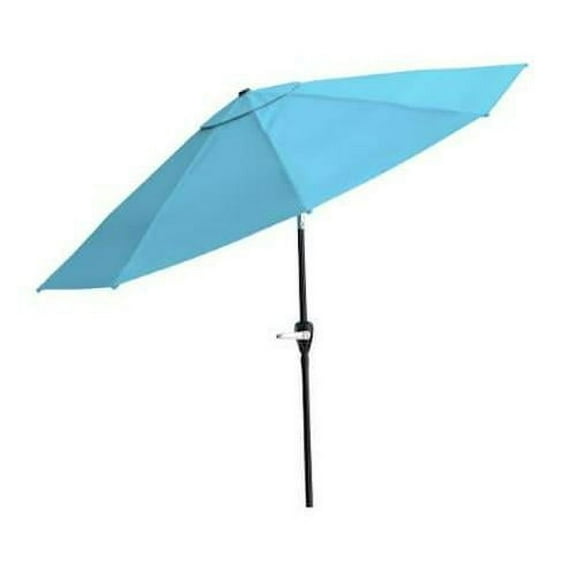 Patio Umbrella with Easy Crank and Auto Tilt | Outdoor Use for Deck, Porch, Backyard |10-foot (Blue)