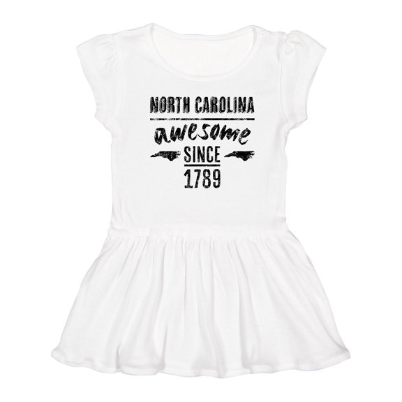 Inktastic North Carolina Awesome Since 1789 Girls Toddler Dress
