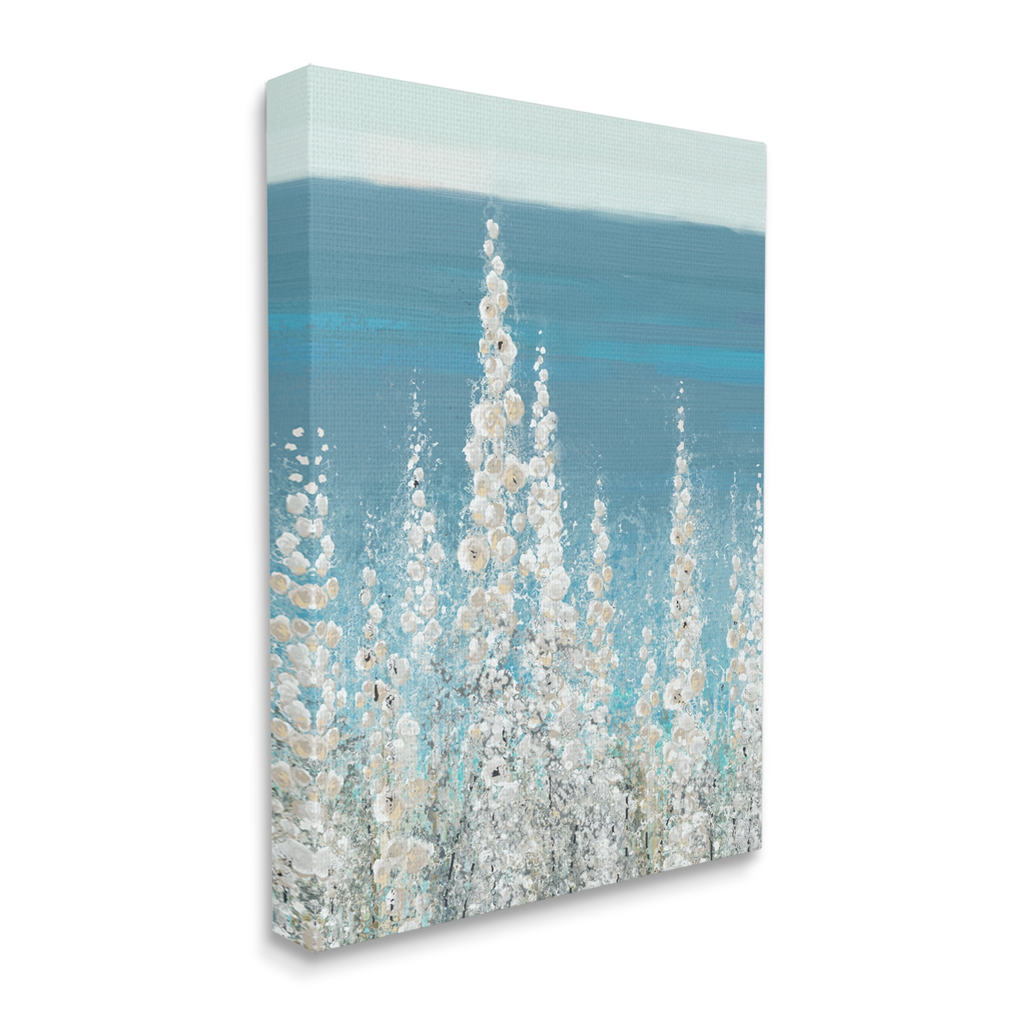 Stupell Industries White Coastal Blooms Botanical & Floral Painting Gallery Wrapped Canvas Print Wall Art, 16 x 20