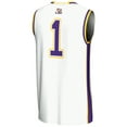 thumbnail image 3 of Youth GameDay Greats White #1 LSU Tigers Lightweight Basketball Jersey, 3 of 4