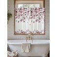 thumbnail image 4 of Leaves Bathroom Window Curtain, Pink Brown Summer Botanical Light Filtering Coffee Kitchen Curtains, Bedroom Living Room Curtains 2 Panel 84"x54", 4 of 6