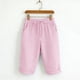 thumbnail image 5 of Pantalones Sueltos de Pierna Ancha para Mujeres Pantalones Cortos Sueltos Elásticos de Raya Casual Pantalones Cortos de Pierna Ancha Recta con Bolsillo, 5 of 8