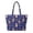 Blue Gingerbread Man, variant on Pzuqiu Christmas Santa Cats Quilted Tote Bag, Plush Padded Lightweight Large Capacity Shoulder Handbag with Top Zip Closure, for Holiday Gifts Shopping, Festive Carryall for Xmas Party