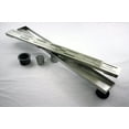 thumbnail image 2 of Novalinea ZA Linear Shower Drain - 30 Inch Brick Pattern - Brushed Stainless Steel - Hair Strainer - Leveling Feet - Threaded Adapter - Sleek and Modern Design, 2 of 7