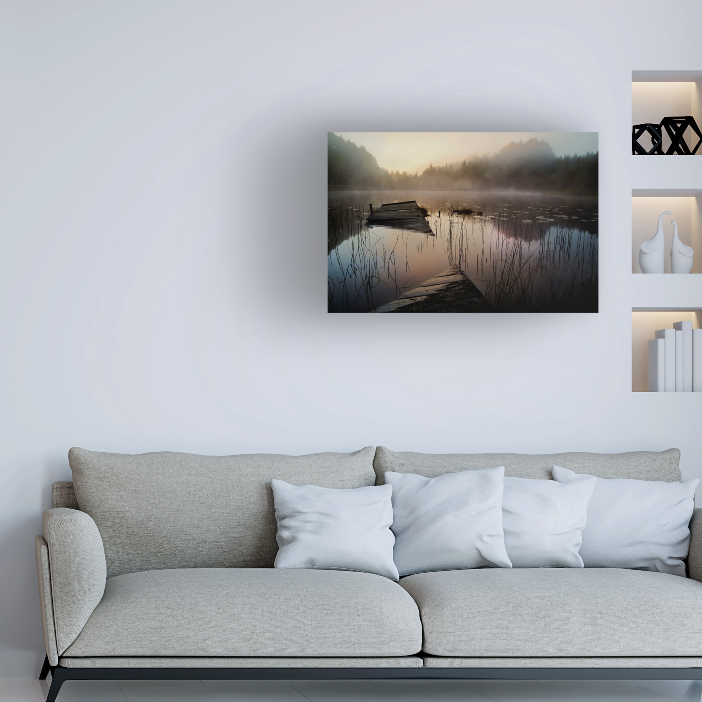 Willy Marthinussen 'In The Misty Morning' Canvas Art