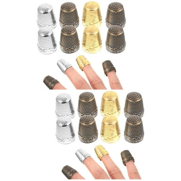2 PCS Finger Protector Sewing Supply Cut Thumb Thimbles for Hand