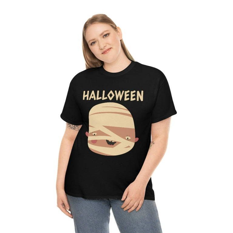 Cute Mummy Halloween Shirts for Women Plus Size 1X 2X 3X 4X 5X
