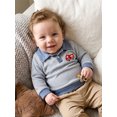 thumbnail image 6 of Miaouyo Boys Sweatshirt, Long Sleeve Striped Embroidery Fire Engine Hoodie Pullover, 6 of 9