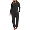 thumbnail image 2 of Delayuji Women's Pajamas Sets Winter Soft Fleece Warm Pajamas Set Flannel Pajamas Sets Loungewear Sleepwear Winter Outfits, 2 of 6