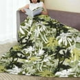 thumbnail image 6 of Honeii Hawaii Palms Print Fleece Blanket - Throw Blanket for Bed, Sofa, Couch, Camping, and Travel , Microplush Ultra Soft Warm Blanket-50"x40", 6 of 7
