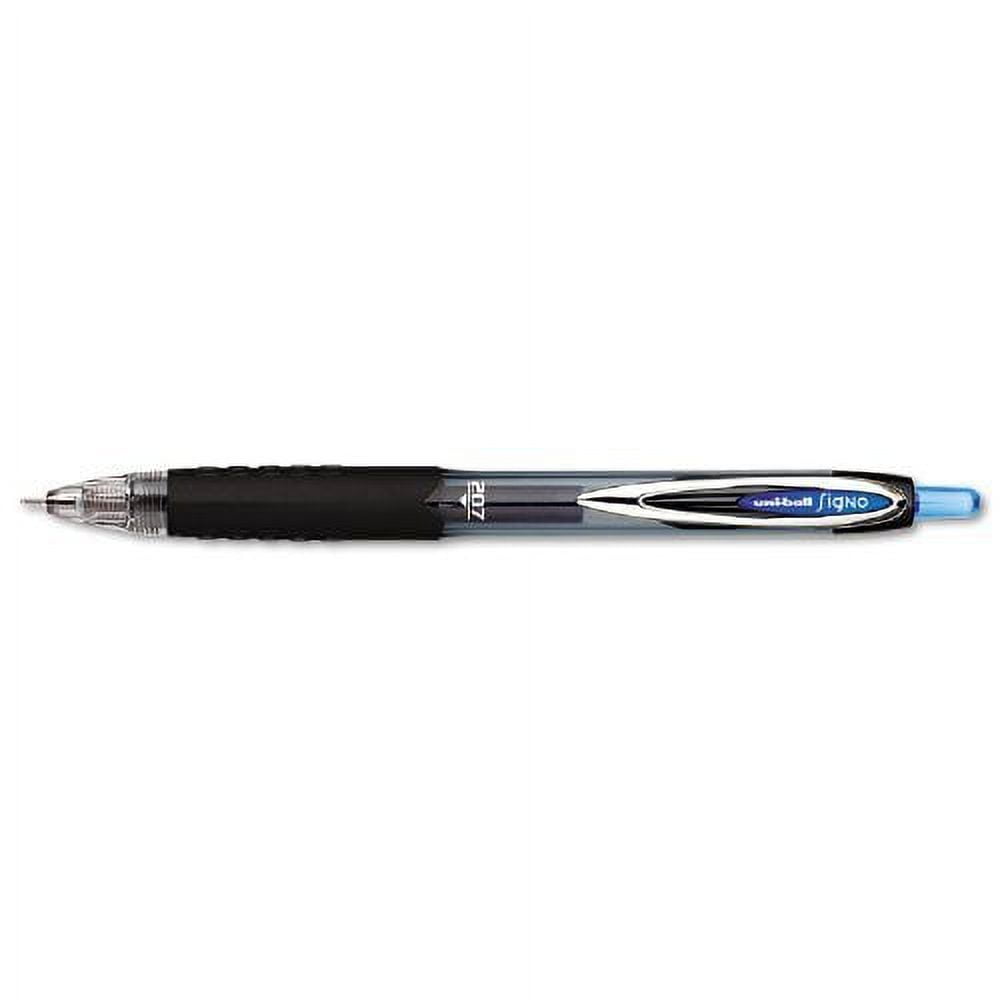 Uni-ball 207 Needle Retractable Medium Point Gel Pens, 10 Blue Ink Pens