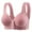 Pink, variant on THDHVS Women's Bras,Womens Plus Size Bras,Fashion Women Solid Color Front Opening Buckle Wide Shoulder Strap Wireless Cushion Daily Bra Khaki 38