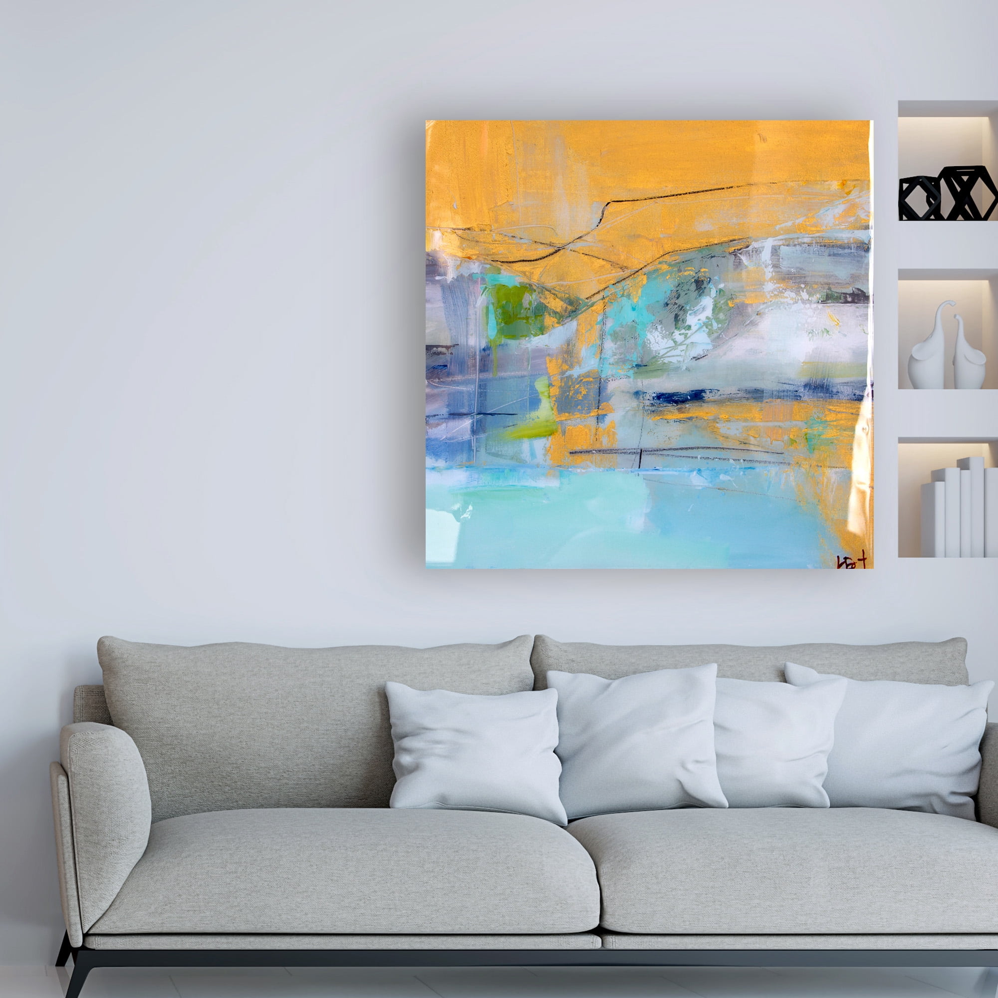 Trademark Fine Art 'Mint Lake' Canvas Art by Kym De Los Reyes