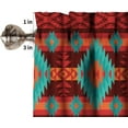 thumbnail image 4 of Aztec-2 Southwestern Sunflower Kitchen Curtains & Valances Set, 54x18 & 27x36x2, 3 Panel, Rod Pocket, Polyester, Blackout, Living Room, Bedroom, Kitchen, 4 of 4