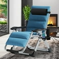 thumbnail image 5 of YYEAN Comfy Folding Chair, Folding Lounge Chair for Bedroom and Living Room, Folding Reclining Patio Chairs with Removable Cushion for Indoor Outdoor-Sky Blue, 5 of 10