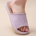 thumbnail image 6 of Wensltd Women Slippers Wide Strap Slide Slippers Open Toe House Slippers Solid Color for Summer Indoor, 6 of 6
