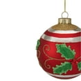thumbnail image 4 of Northlight 4" Red Glittered Holly Berries Glass Christmas Ornament, 4 of 4