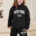 thumbnail image 4 of XEGLSBU Toddler Fall Outfits for Girls Dress Girls Outfits Hoodies Letter Print Sweatshirt Stylish and Comfortable Everyday Wear Girls Fall Outfits Size 14-16 Black Size 11-12 Years, 4 of 4