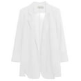 thumbnail image 4 of Vedolay Tops for Women Women's Lapel Neck Long Sleeve Blazer Button Front Fashion Jacket,White S, 4 of 5