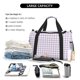 thumbnail image 5 of Disketp Purple Checkboard Bolsa de Viaje Tipo Duffle, Bolso de Mano para Fin de Semana para Mujer, Bolsa de Gimnasio Ligera para Hombre, Esencial para Viajes, 5 of 7