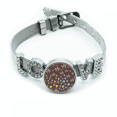 thumbnail image 1 of Brown Leaf flor planta pintura Pulsera pulsera pulsera de cristal amor pulsera ajustable, 1 of 2