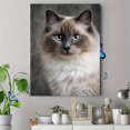 thumbnail image 4 of Birman Cat Portrait Canvas Print Wall Art for Living Room Bedroom Office Home Pet Lover Gift Decor, 4 of 8
