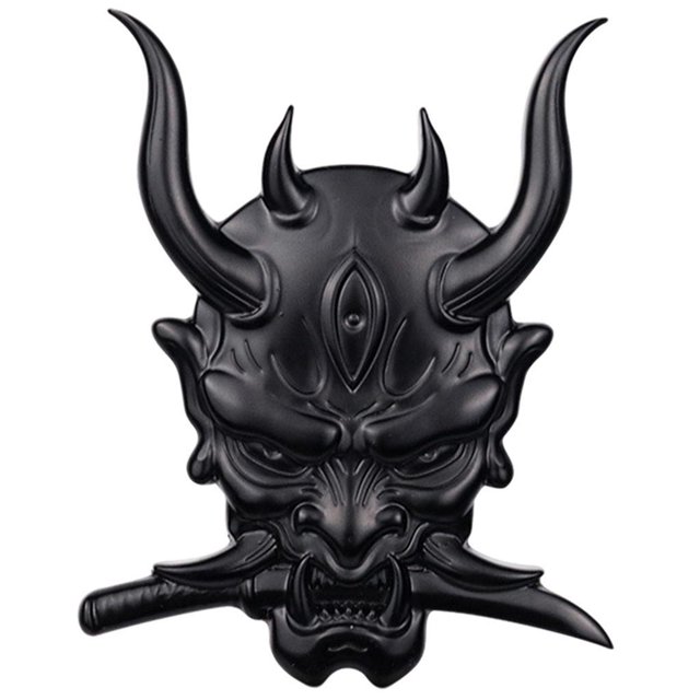 Pegatina japonesa Oni Samurai para el logotipo de la motocicleta del coche