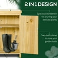 thumbnail image 3 of Outsunny Wooden 3Garden Storage Tool Shed with Galvanized Top, Natural, 3 of 9