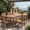 Teak, variant on DEAUL 7-Piece Outdoor Dining Set, All-Weather HIPS Patio Table & 4 Chairs with Umbrella Hole, Outdoor Furniture for Garden Backyard Deck(Teak)