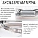 thumbnail image 3 of 4 Pcs Hose Clips Worm Drive Pipes Hose Clamps Adjustable 27-51mm Range Stainless Steel Hose Clip Rust Resistant Duct Clamp, 3 of 5