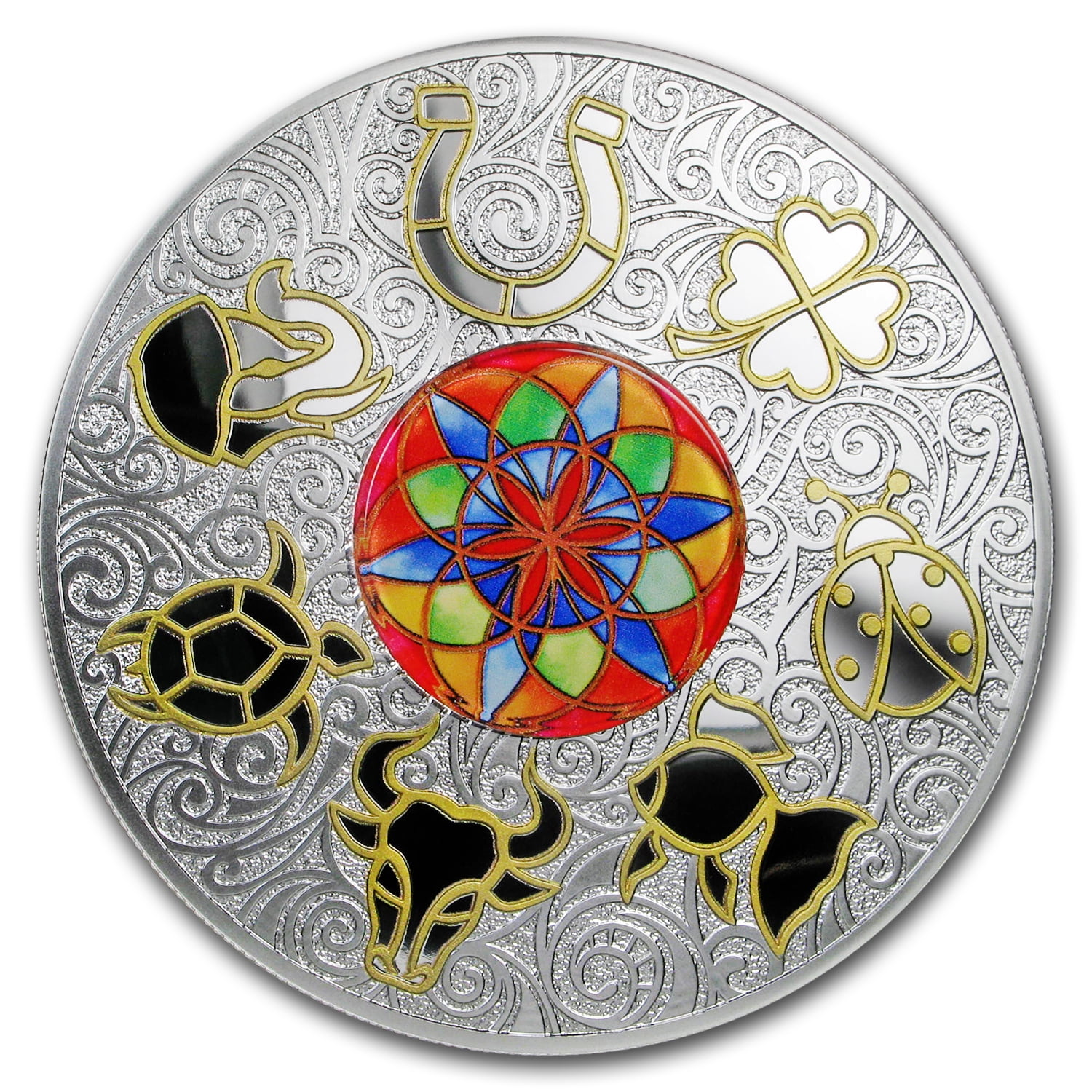 Mint of Poland 2018 Niue 250 grams Silver Lucky Seven Symbols of Good