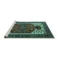 thumbnail image 2 of Ahgly Company Machine Washable Indoor Rectangle Persian Turquoise Blue Traditional Area Rugs, 2' x 5', 2 of 4