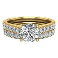 thumbnail image 5 of Wedding Ring Set for Women 5.60 MM Round Cut Solitaire 1.40 CTW 18K Gold (G,VS), 5 of 6