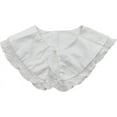 thumbnail image 2 of CAILDANL 1pcs Women's Fake Collar Detachabl Dickey Fake Collar Pearl Lace False Collar for Blouse Half Shirts Coat Clothing Supplies, White, 2 of 2
