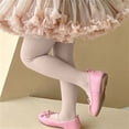thumbnail image 3 of Toddler Baby Girl's Ribbed Tights Seamless Stretchy Knit Pantyhose Footed Leggings Comfortable Breathable Cotton Bottoms for School Dance Party Dress Daily Wear, 3 of 9
