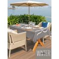 thumbnail image 4 of Outdoor Tablecloth with Umbrella Hole and Zipper, Hello Winter Rectangle Table Cloth 60x120 Inch Waterproof Tablecloth, Grey Merry Christmas Holiday Picnic Table Cover for Patio Camping, 4 of 7