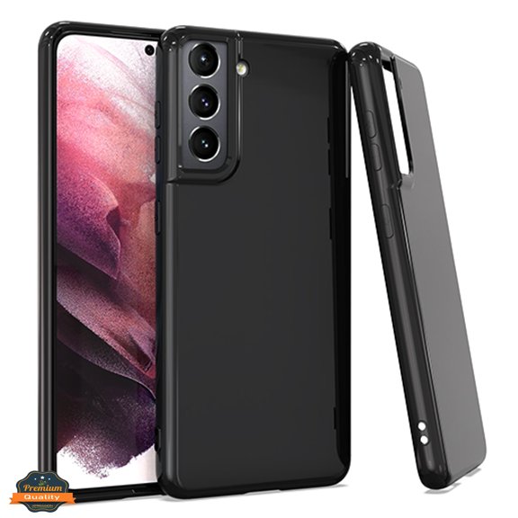 Xpression Cover for Samsung Galaxy S24 Slim Thin Transparent Silicone Soft Skin Flexible TPU Gel Rubber Candy Gummy Protective Hybrid Phone Case - Black