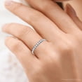 thumbnail image 2 of Pompeii Eight Stone Diamond Wedding Stackable Guard Band Ring 14K White Gold (G/H,I1-I2), 2 of 5