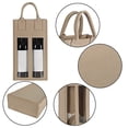 thumbnail image 2 of Sac Cadeau Vin Double Sac à Vin avec Poignée Portable Antichoc Feutre Robuste Réutilisable Sac à Main Bouteille de Vin Champagne Bière Sac Cadeau Bouteille de Vin, 2 of 8
